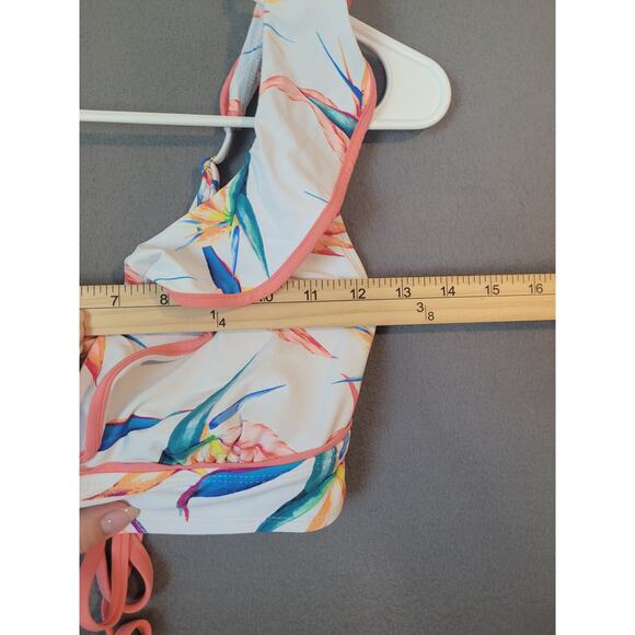 Time and Tru Bird of Paradise Swim Top White Size M 8–10 Bikini EUC - Picture 5 of 8